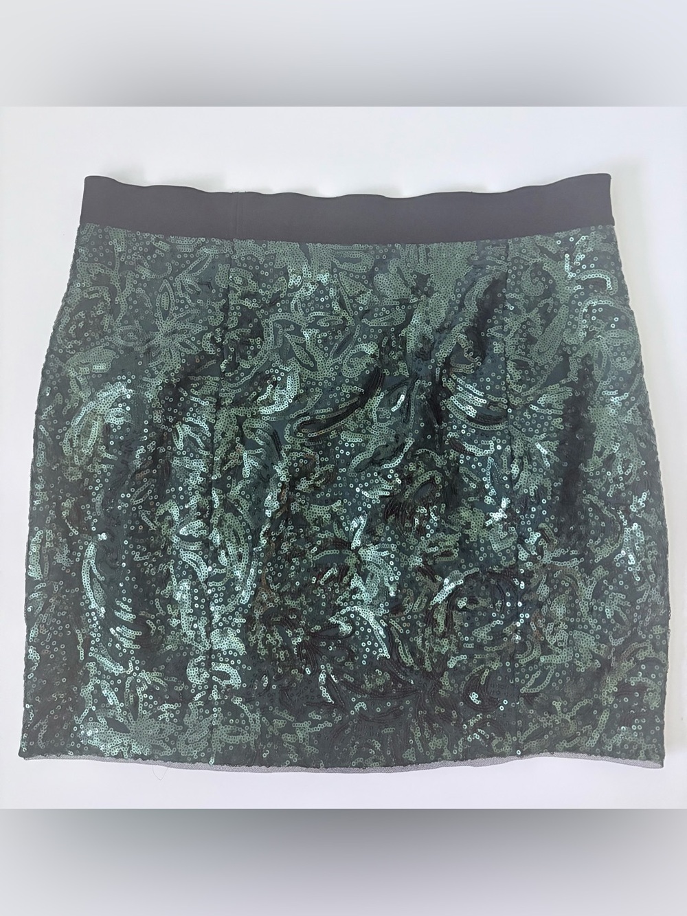 BCBG Max Azria Green Sequin Mini Skirt - Size Small